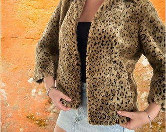 Giacca vintage in pelliccia sintetica Wallis