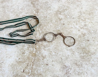 Lunettes de vue Prince nez/Lorgnette pliantes de l'époque victorienne.