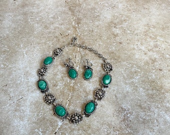 Vintage Coro necklace and earrings set