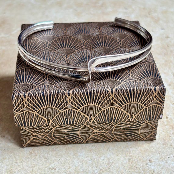Vintage silver torque bangle - image 4