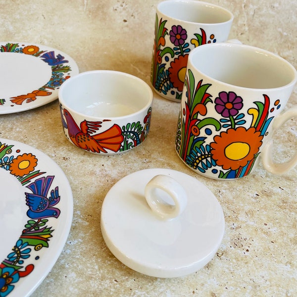 Mugs, assiettes et sucrier Villeroy et Boch Acapulco