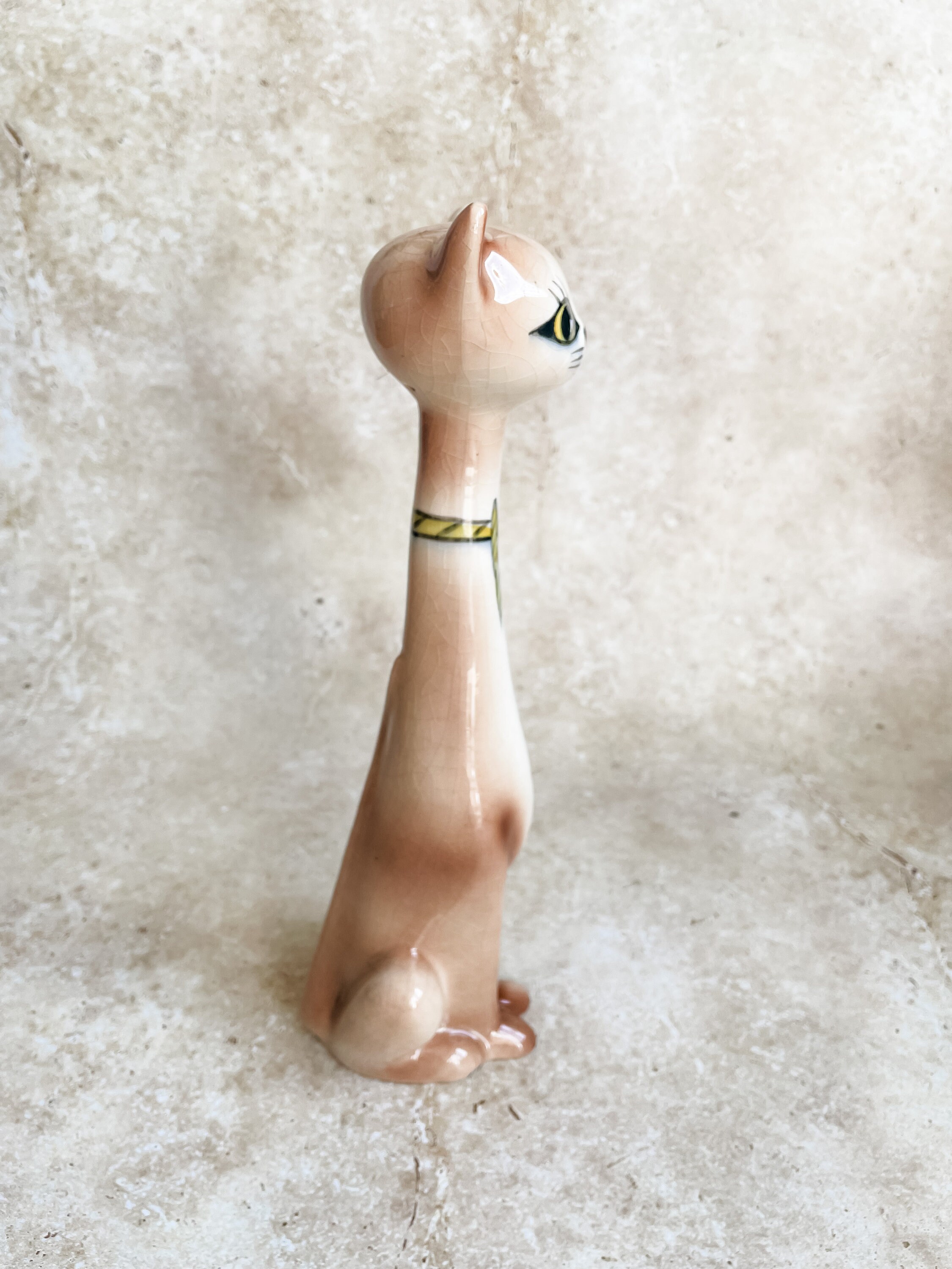 Vintage Long Necked Siamese Cat - Etsy