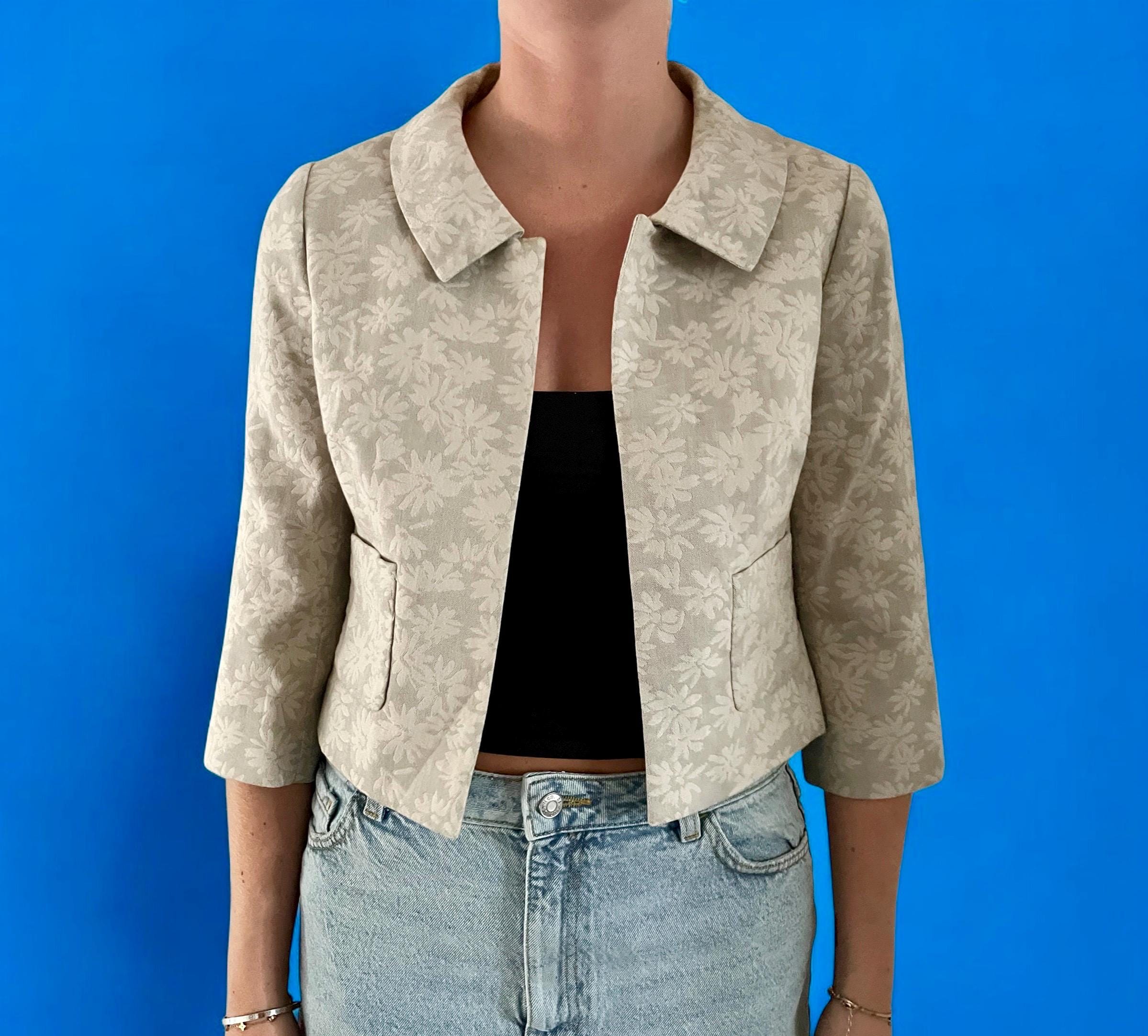 Veste Fenn Wright Mason En Lin Rouge Bordeaux - Taille 12 - Neuve Sans étiquettes - Bord à Volants
