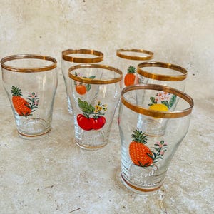 Set of 6 Britvic juice glasses