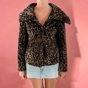 veste vintage en fausse fourrure