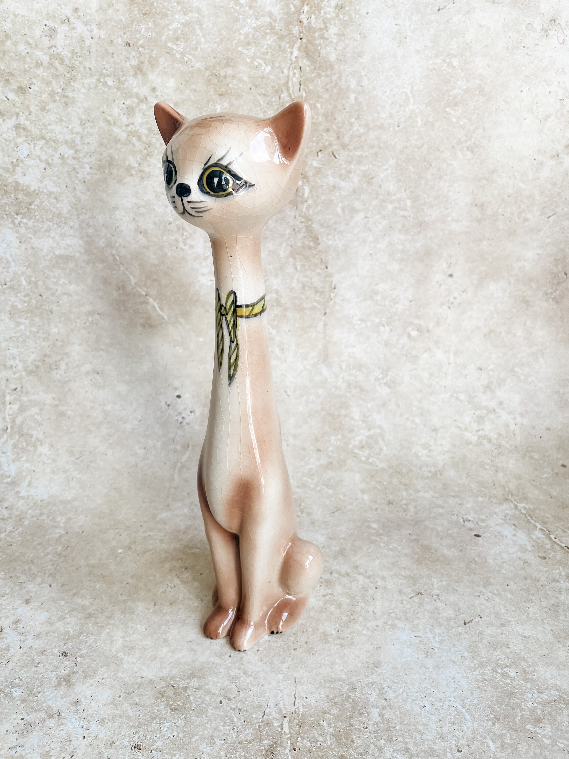 Vintage Long Necked Siamese Cat - Etsy