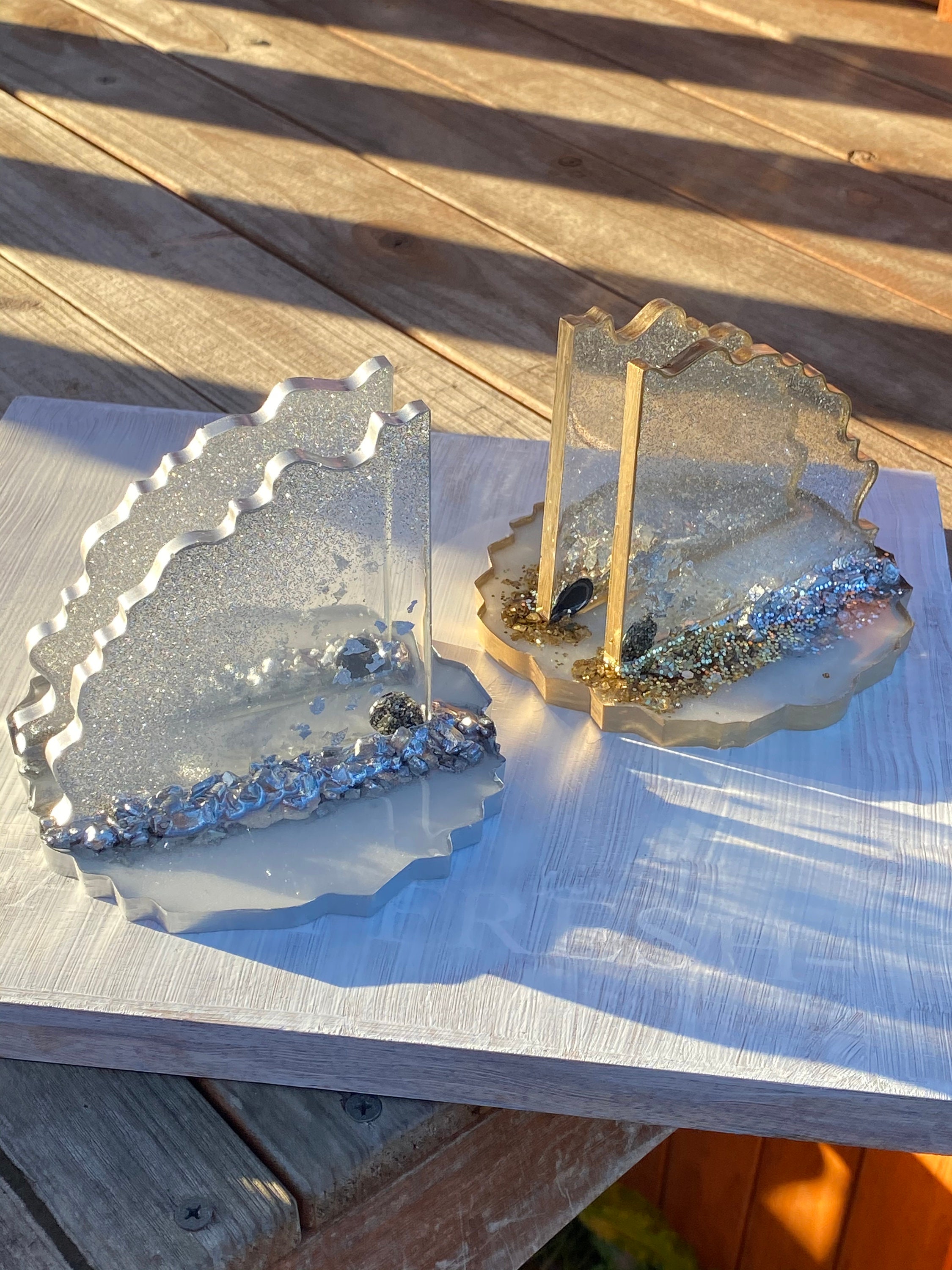 Napkin holder gold and silver Etsy