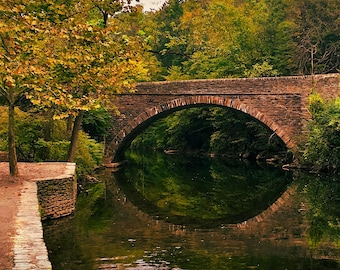 Wissahickon Creek Autumn Print – Valley Green Philadelphia Landscape Photography