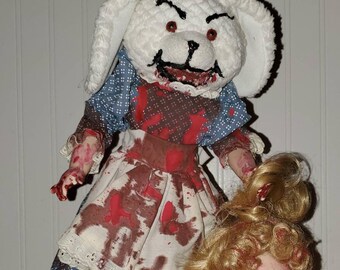 creepy bunny doll