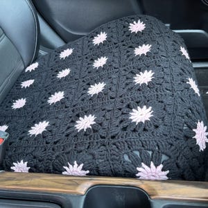 Handmade Crochet Sunflower Car Seat Cover