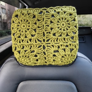 Handmade Crochet Steering Wheel Cover: Sunflower Car Accessories image 10