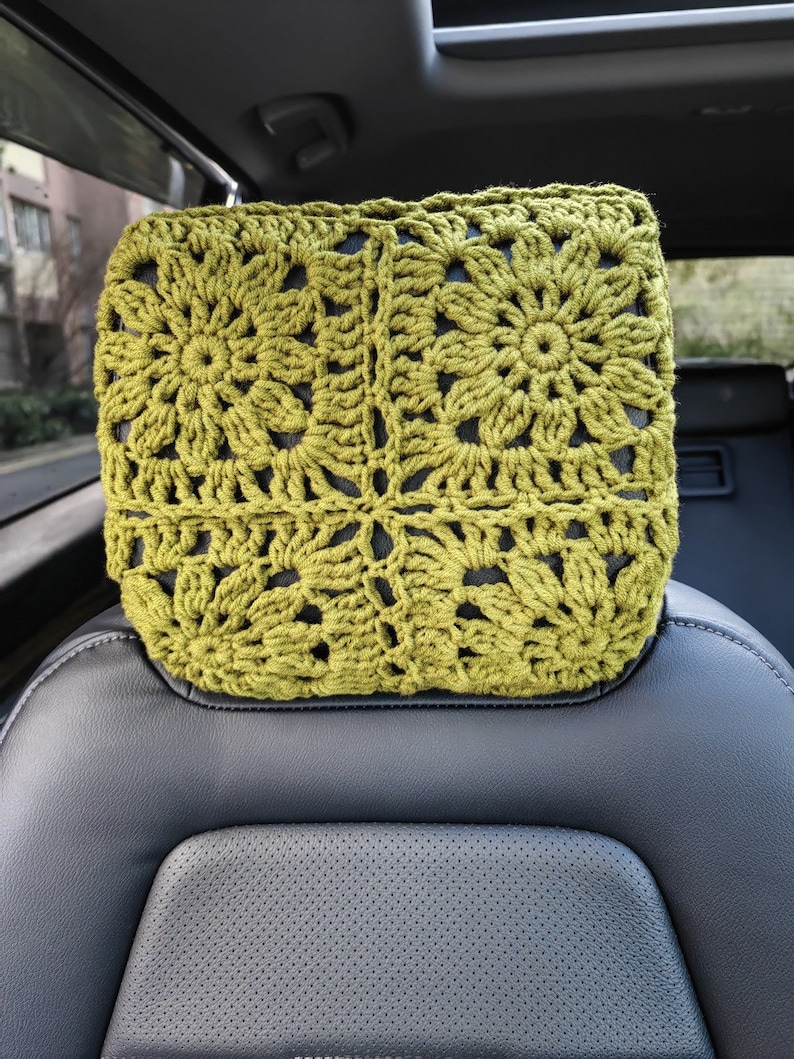 Handmade Crochet Steering Wheel Cover: Sunflower Car Accessories image 10