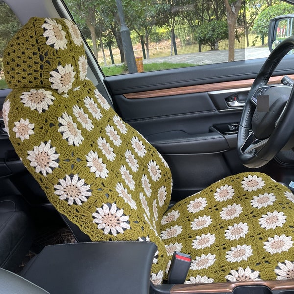 Crochet Seat Cover Etsy