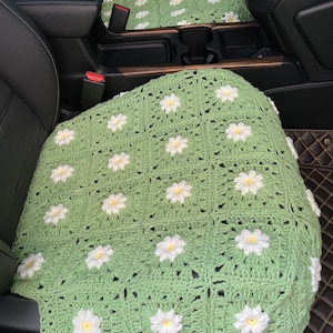 Fundas para asientos de coche, funda de asiento de margaritas de ganchillo, juego de fundas para asientos delanteros de coche para hombres y mujeres, regalo de accesorios para coche, funda decorativa para coche, bonita funda para coche