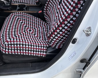 Housses de siège auto au crochet faites main, décorations d'accessoires d'intérieur fleurs de tournesol