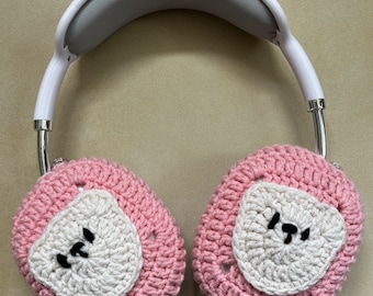 Capas de crochê para Airpods Max: Padrão de urso feito à mão