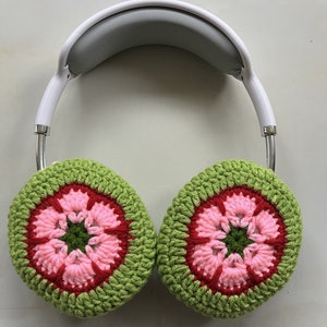 Funda para AirPod Max con diseño de flores de Galsang, fundas para auriculares Airpods Max de crochet, funda para AirPod Max, funda para AirPod Max con diseño de flores de Galsang de crochet