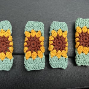 4PCS car roof support gloves car handle protection cover car handle gloves,Car Interior Accessories,Crochet Universal Protective Hand Cover