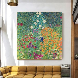 Blumen Ölgemälde auf Leinwand abstrakte bunte Blume Blumen Wand Kunst Leinwand Frühling Wohnzimmer Wanddekor