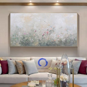 Flower Oil Painting On Canvas Abstract Rose Flower Painting Floral Wall Art Canvas Spring Living Room Wall Decor Texture Oil Painting