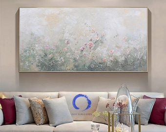 Flower Oil Painting On Canvas Abstract Rose Flower Painting Floral Wall Art Canvas Spring Living Room Wall Decor Texture Oil Painting