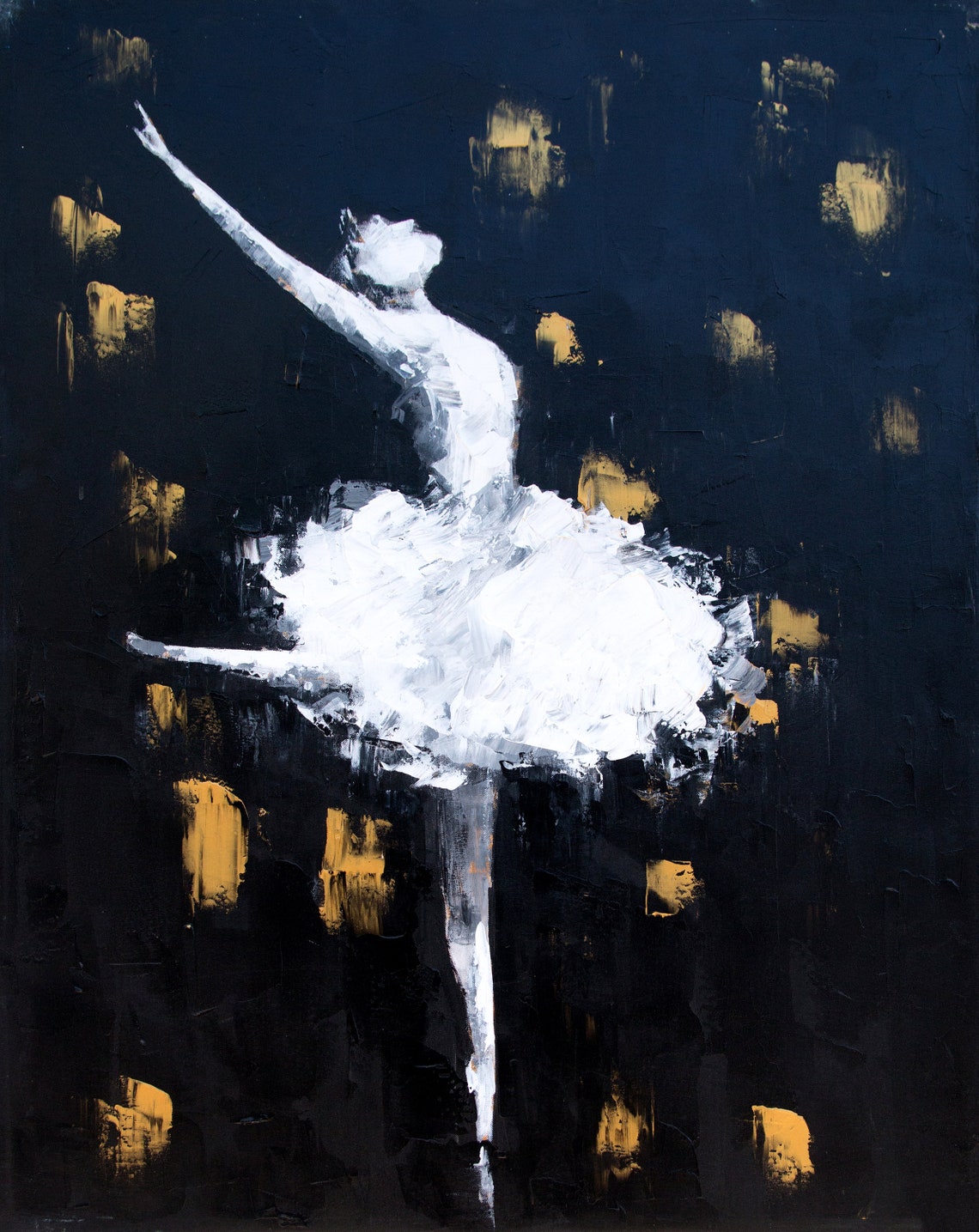 Ballet Painting Ballerina Girl Wall Art Abstract Modern Wall Etsy