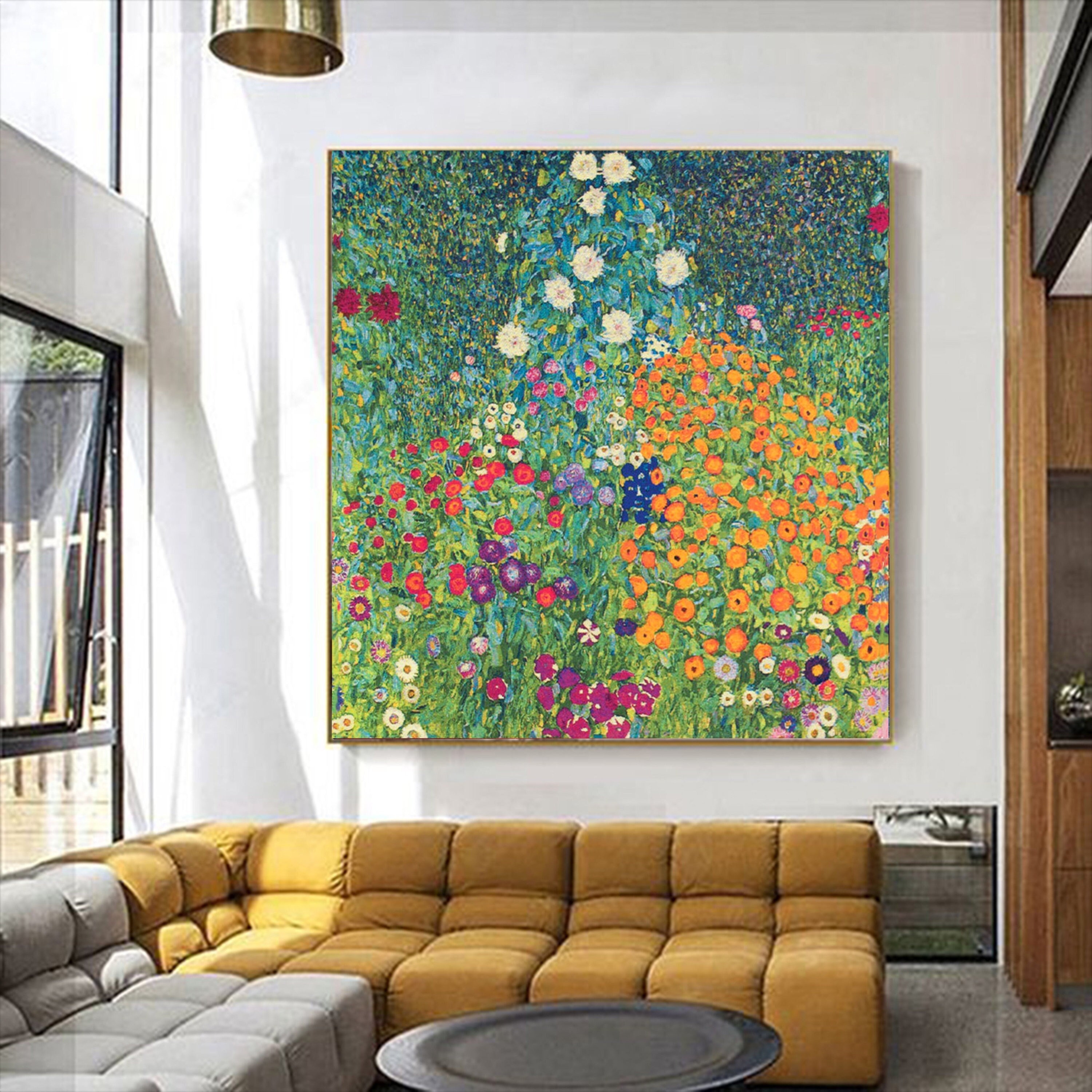 Flower oil painting on canvas abstract colorful flower floral wall art canvas spring living room wall decor