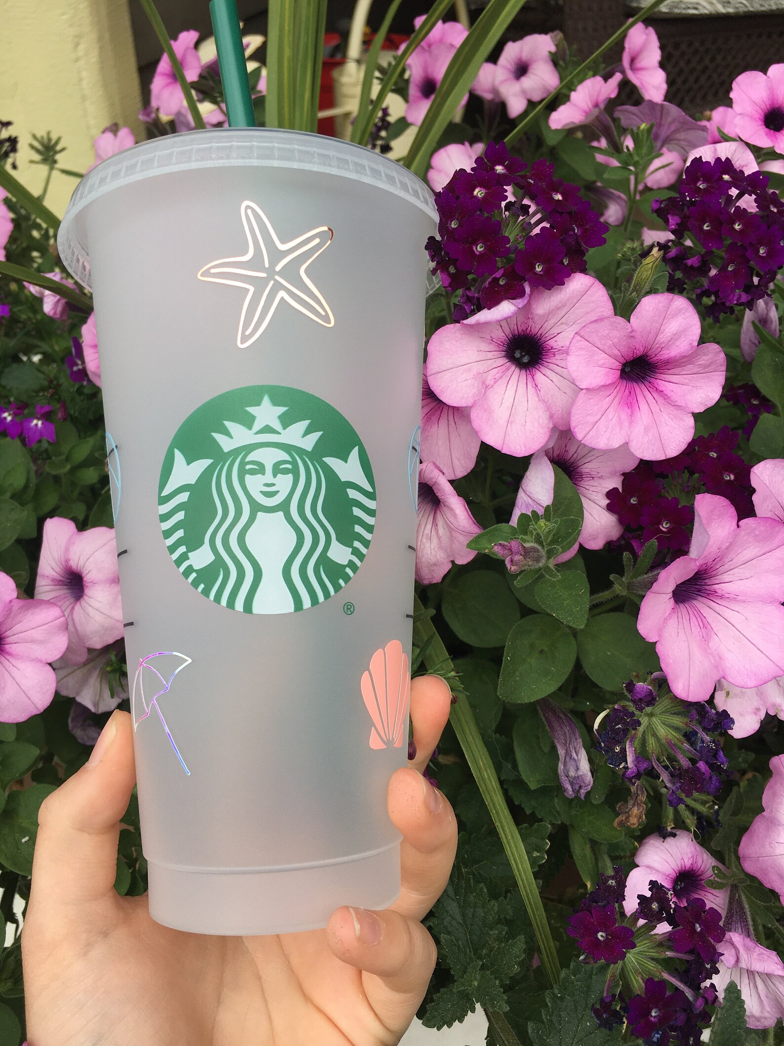 Beach Themed Starbucks Cup Etsy