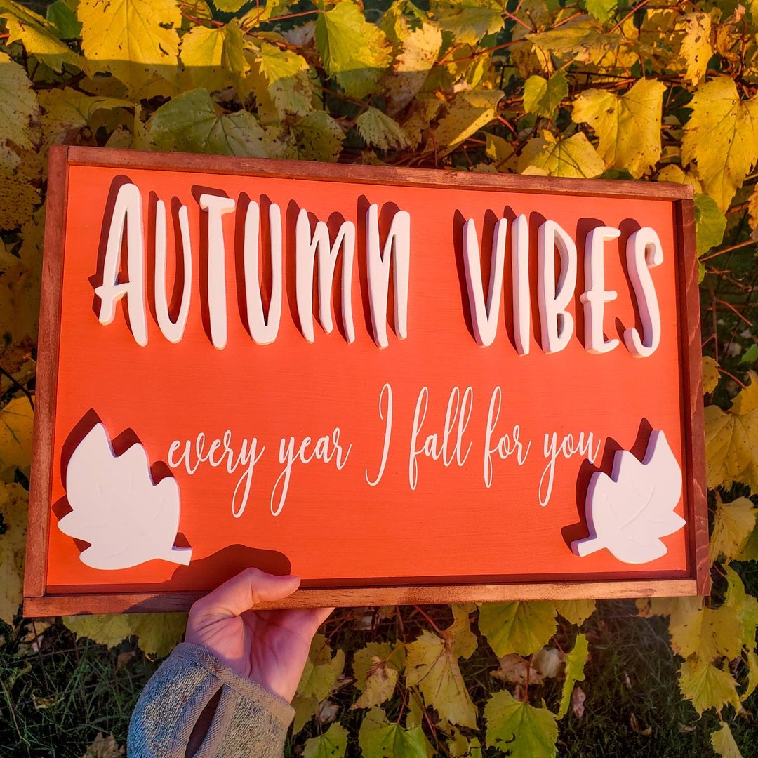 Fall Peace Sign 3D Fall Sign: Handmade Wooden Autumn Decor - Etsy