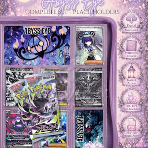 Marcadores de espacio para cartas del set completo de Pokémon Abyss Eye (Descarga digital)