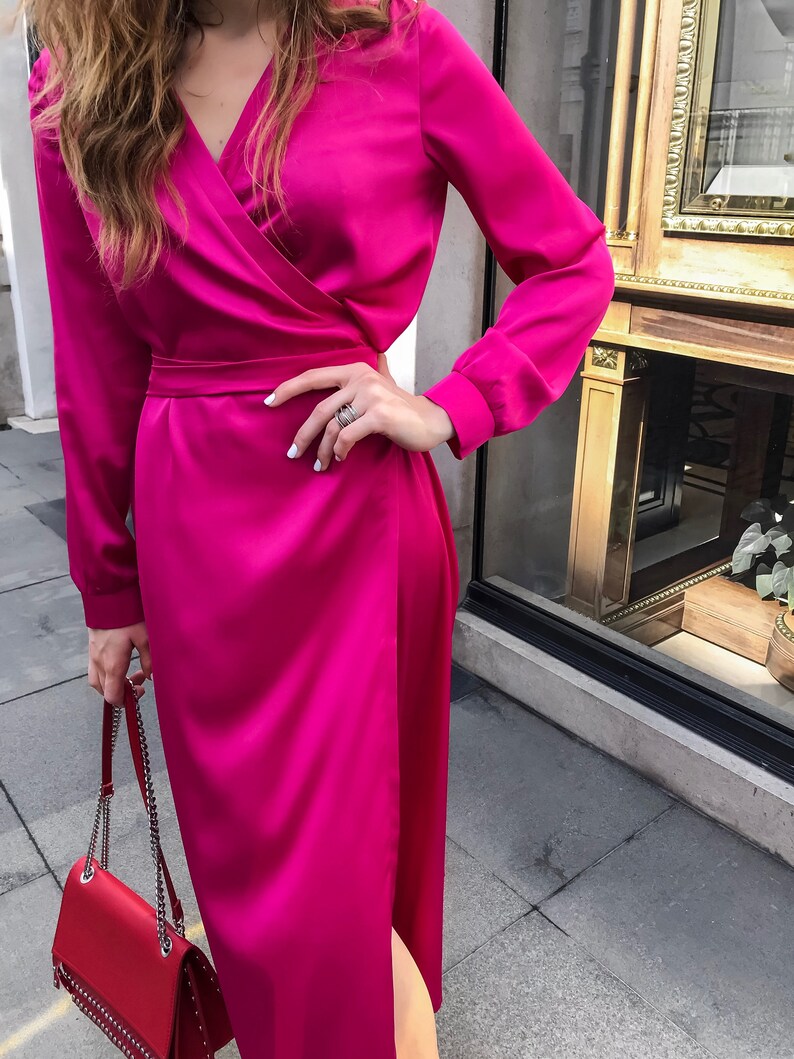 emerald silk maxi dress