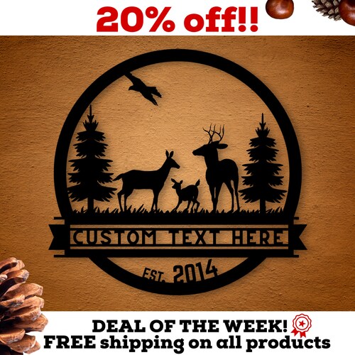 Custom Metal Hunting Sign Etsy