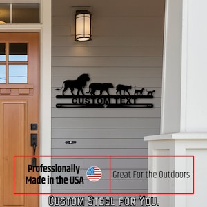 Custom Metal Sign Custom Evolution Metal Cat Sign, Cat owner, Pet Gift, Beware, Address Sign, Lion sign, cat sign, panther sign