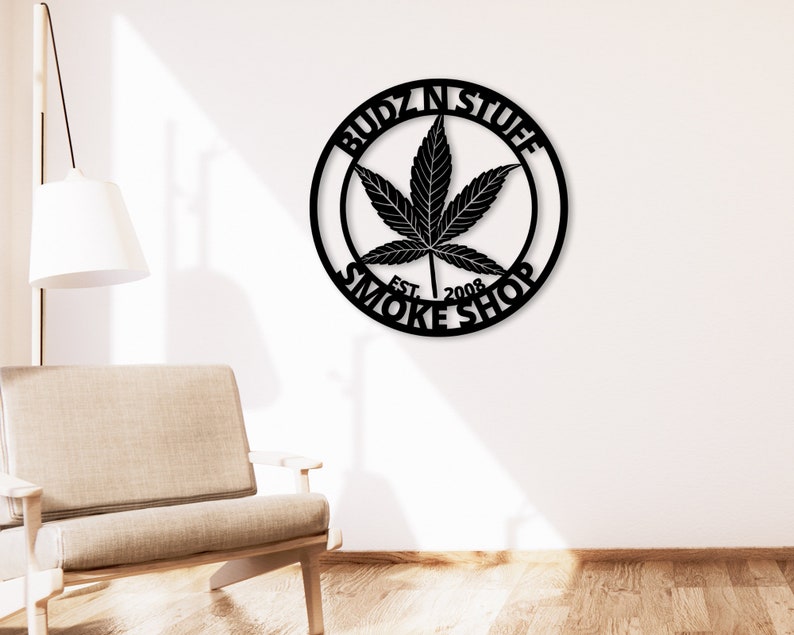 Custom Weed Smoke Shop Sign, Weed Sign, Marijuana Leaf Wall Decor ...