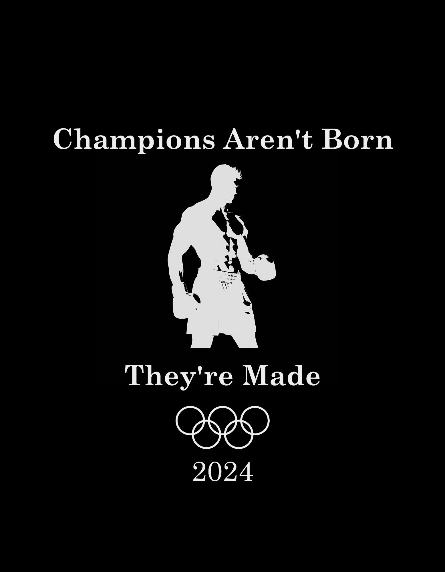 2024 Olympics Boxing Art, Digital Printable Poster, Motivational