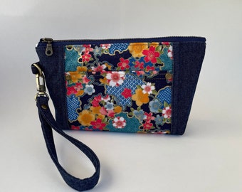 Wristlet Wallet, Wristlet Purse, Zipper Pouch, Norfolk Pouch, Gift for Her, Mother's Day Gift