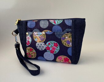 Wristlet Wallet, Wristlet Purse, Zipper Pouch, Norfolk Pouch, Gift for Her, Mother's Day Gift