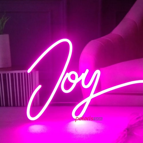 Joy neon sign,led neon order light,valentine gift1,00% handmade neon sign Halloween Christmas Gift