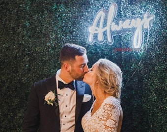 Benutzerdefinierte Neonschild für Hochzeit, Braut-Partyraum, Familienname benutzerdefinierte Neonschild, DIY-Design benutzerdefiniertes Zeichen, Hochzeitsschild, personalisiertes romantisches Geschenk