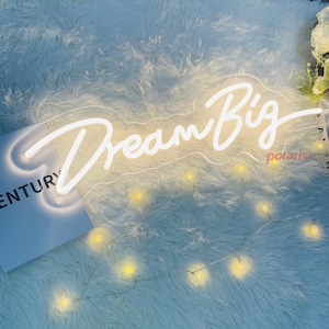 Dream big Neon Sign For Wall Decor, Led Neon Signs For Birthday Gifts, Bar Restaurant Party Art Decor, Back to School Gift