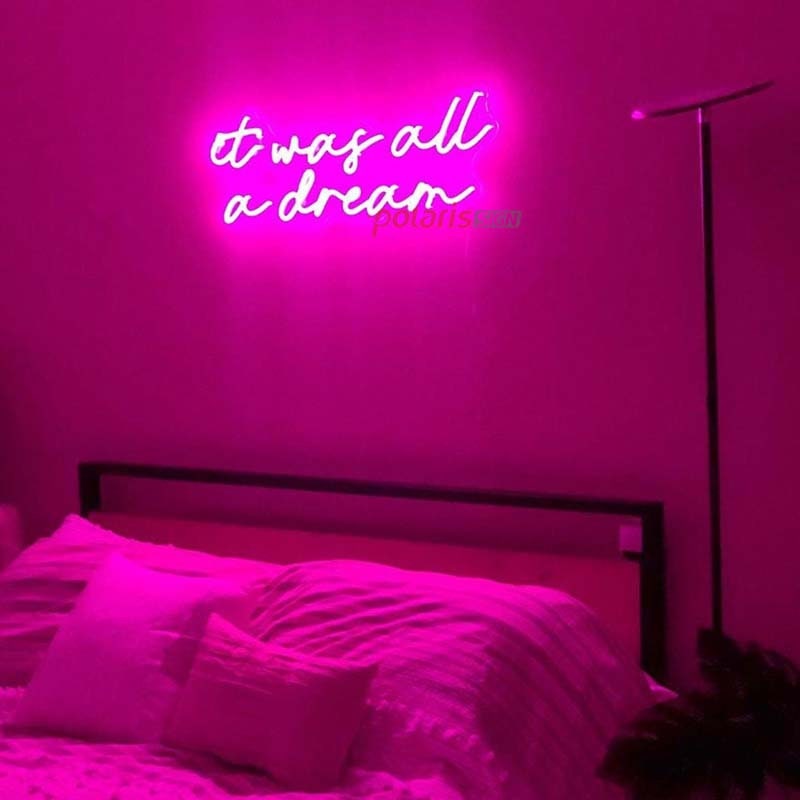 LED neon signit was all a dream handmade neon sign | Etsy