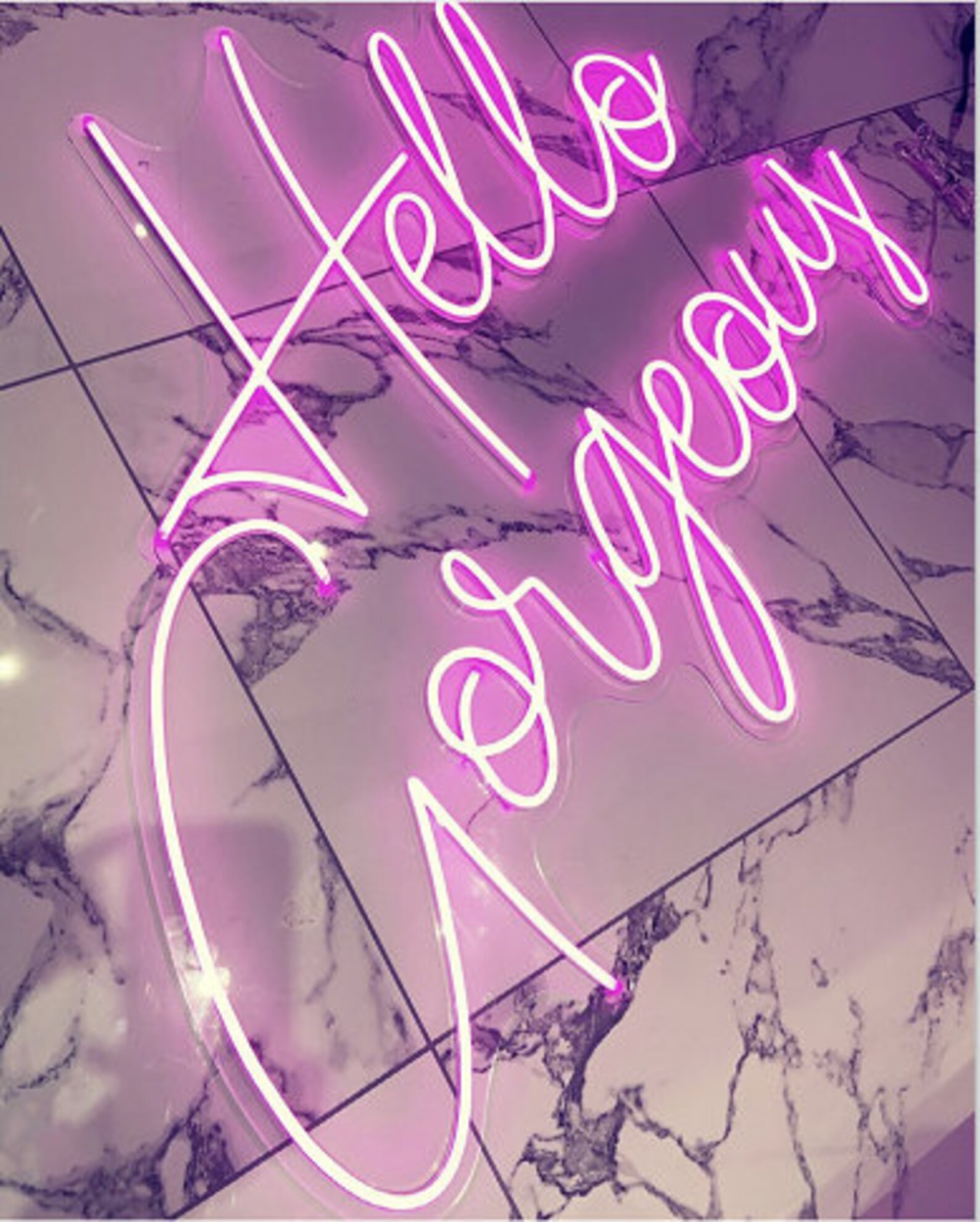 Hello Gorgeous Neon Sign Interior Design Salon Neon Etsy