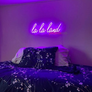 LED neon sign,la la land, 100% handmade neon sign,mom&#39;s gift, Back to School Gift