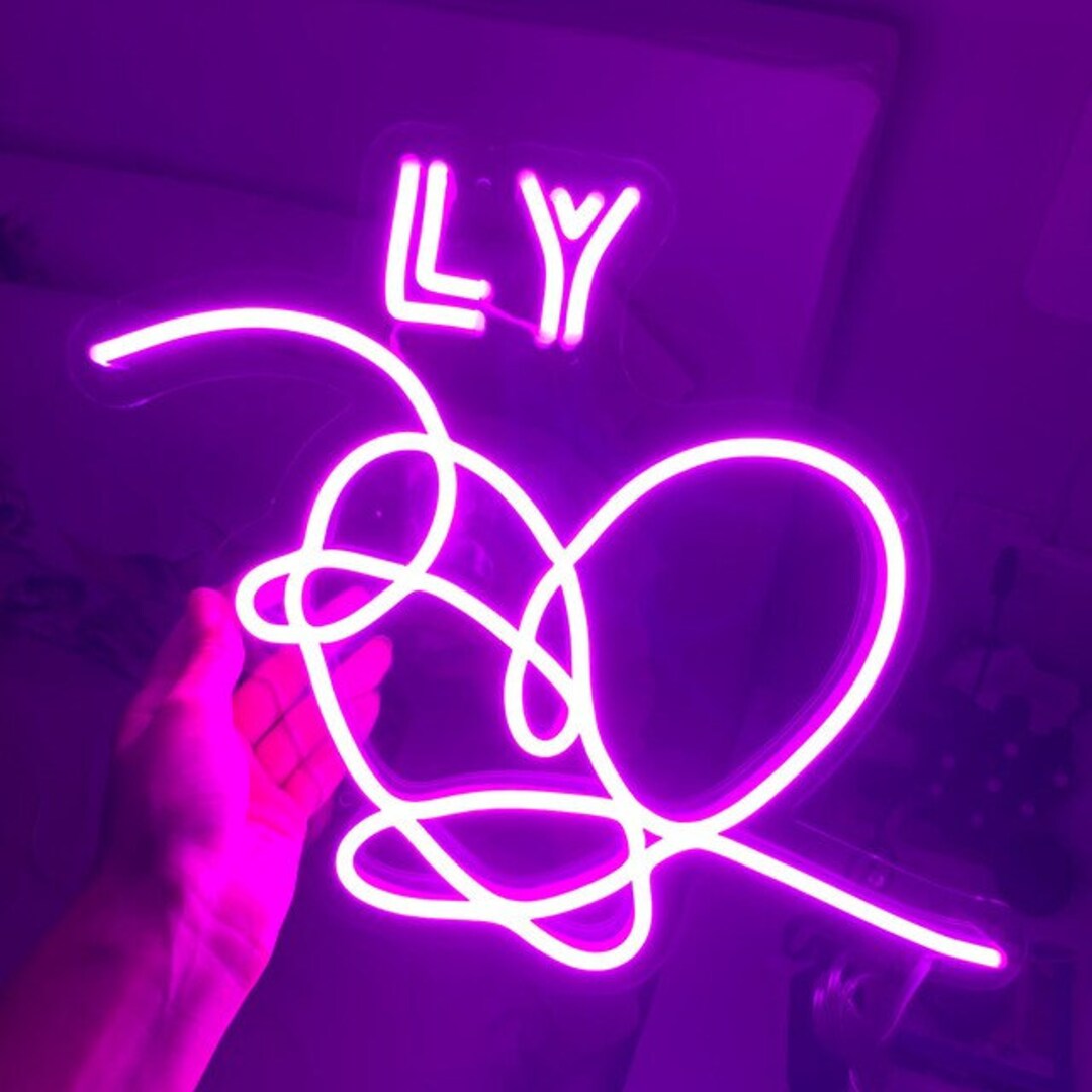 Bts Love Yourself Heart LED neon sign BTS LY neon signBangtan Heart Love  Tae Jimin sign Etsy 日本