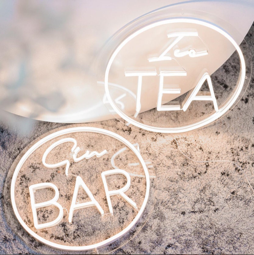 Free Standing Neon Signneon Sign With Holderroom Decor Etsy