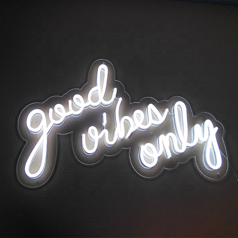 LED Neon Sign/good Vibes Only Neon Sign/custom Neon Sign/neon Etsy
