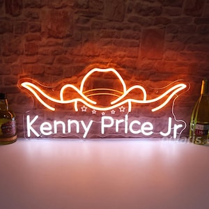Customized Western Cowboy Hat Neon, Wild West Neon Sign, Cowboy Hat Home Decor, Cowgirl Sign Decor, Desert Vibes Light, Custom Western Light