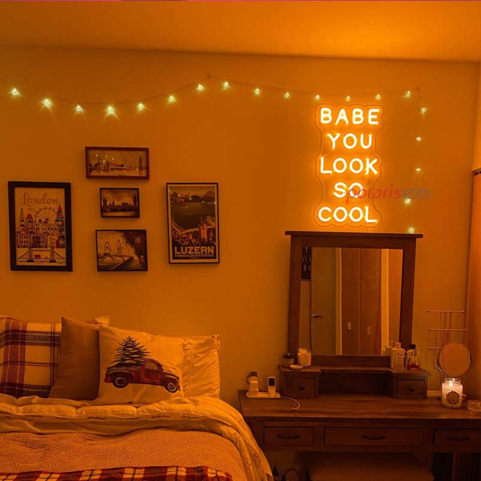 LED neon sign Babe you look so cool neon sign Etsy