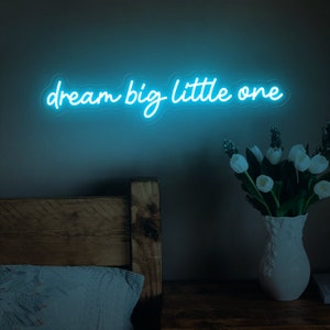 Dream Big Little One Leuchtreklame, Wandleuchte für Kinder, Kinderzimmer-Wand-Kunst-Dekor, Kinder-Schlafzimmer-Zeichen, Wohnkultur, Spielzimmer-Wanddekor über der Krippe