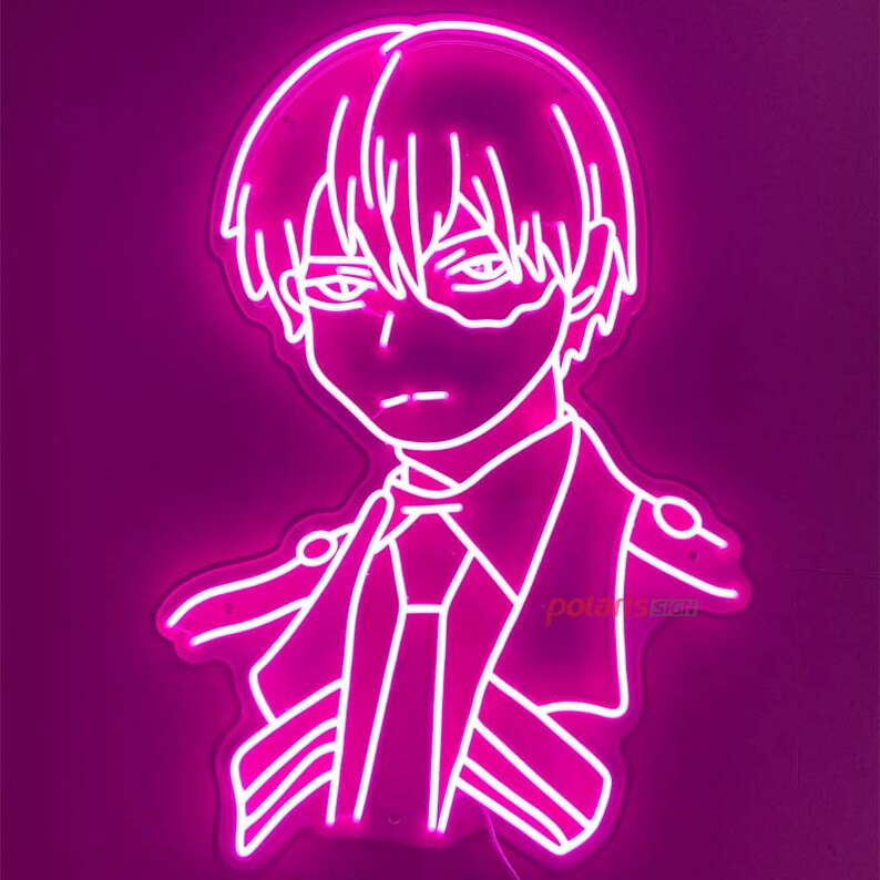 LED neon sign todoroki anime neon sign Etsy